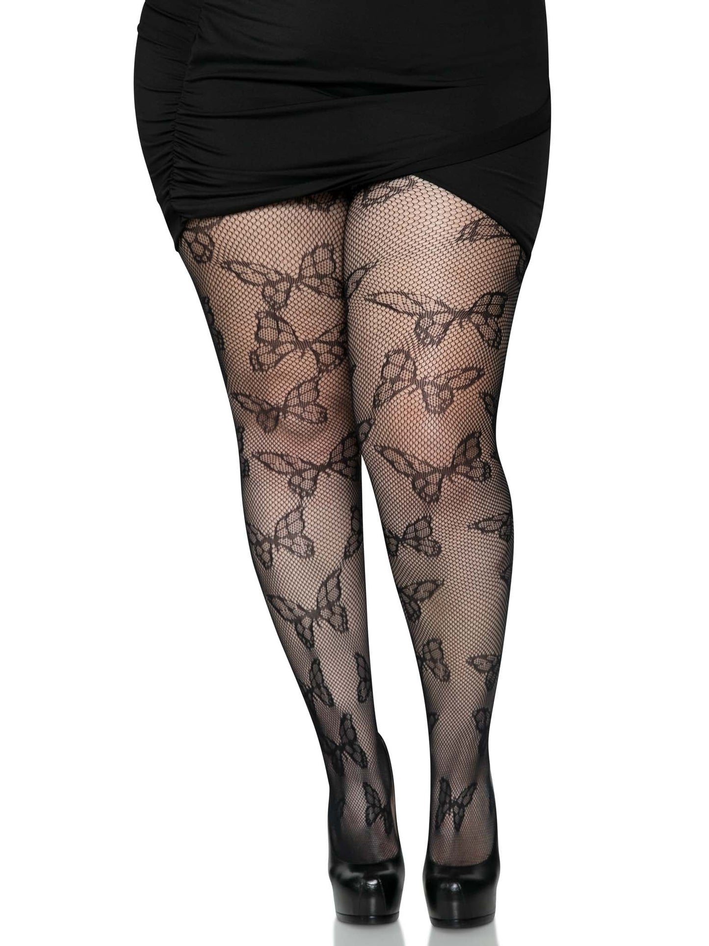 Leg Avenue Plus Size Butterfly Net Tights 1412X