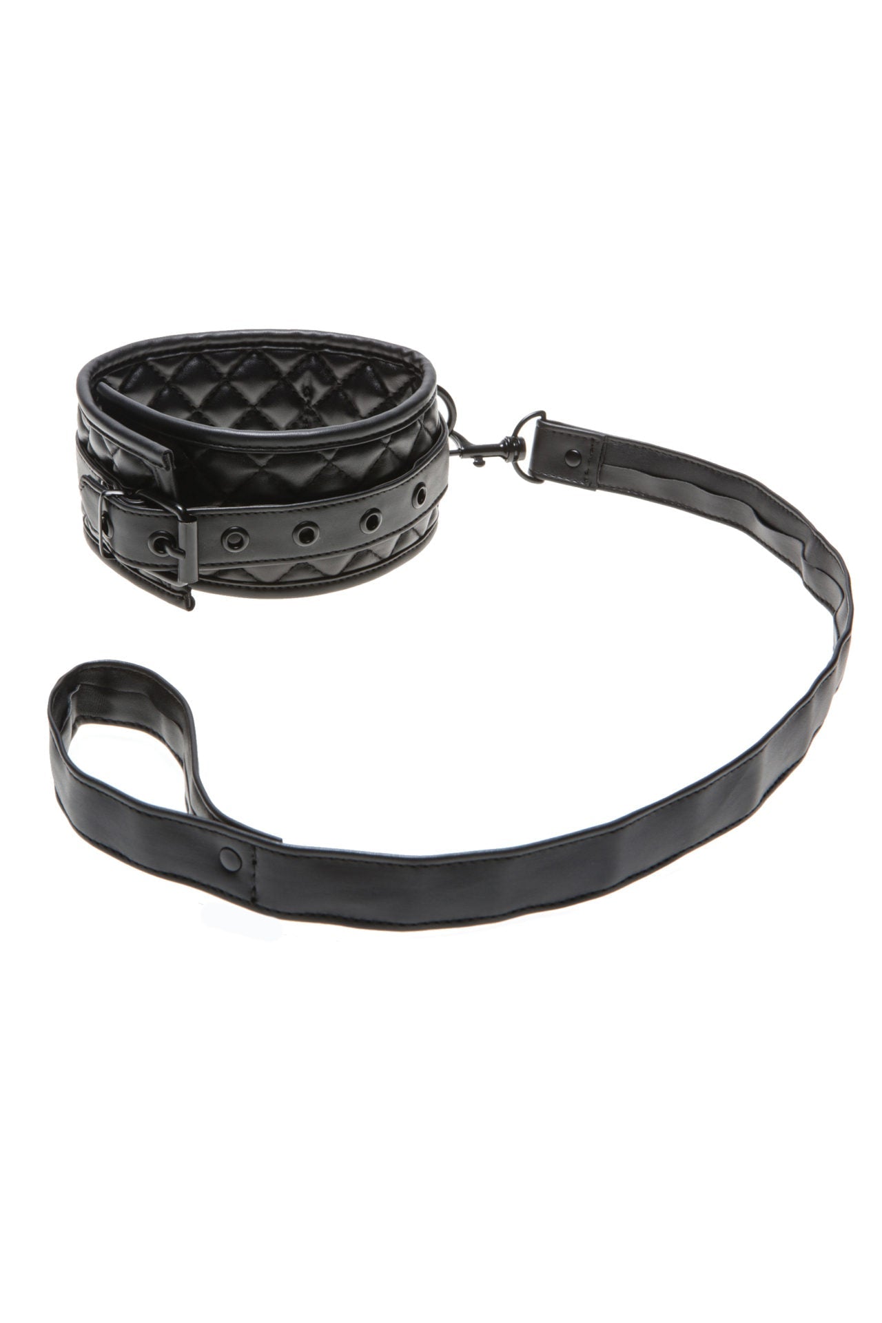 Allure 2084 Quilted Fetish Collar and Leash