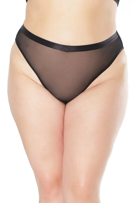 Coquette Mesh High Rise Crotchless Panty