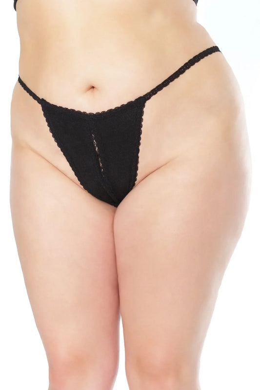 Coquette Scalloped Crotchless Thong