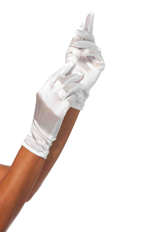 Leg Avenue Wrist Length Satin Gloves 2B