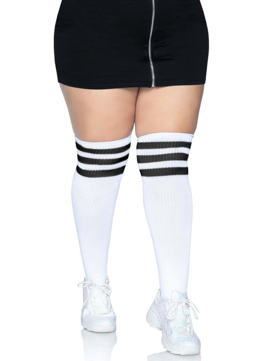 Leg Avenue  Plus Size Over The Knee Athletic Socks  5627X