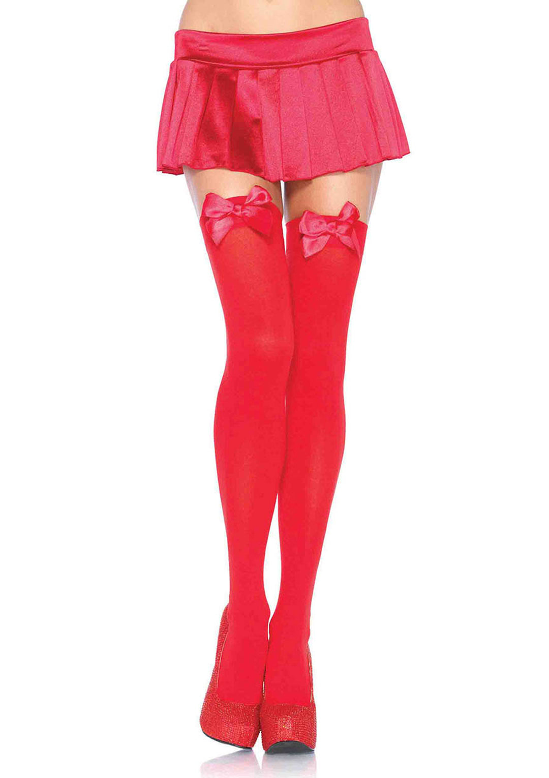 Leg Avenue Nylon Over The Knee W/Bow Stockings 6255
