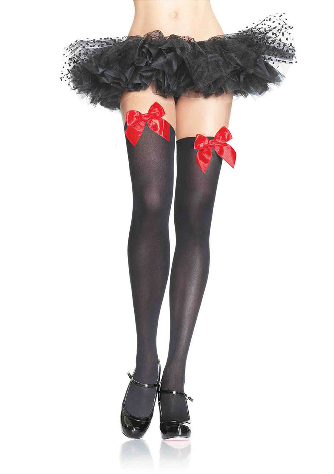 Leg Avenue Nylon Over The Knee W/Bow Stockings 6255