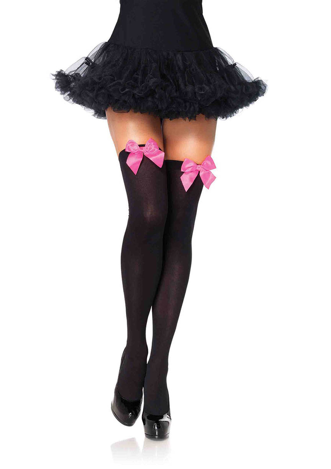 Leg Avenue Nylon Over The Knee W/Bow Stockings 6255