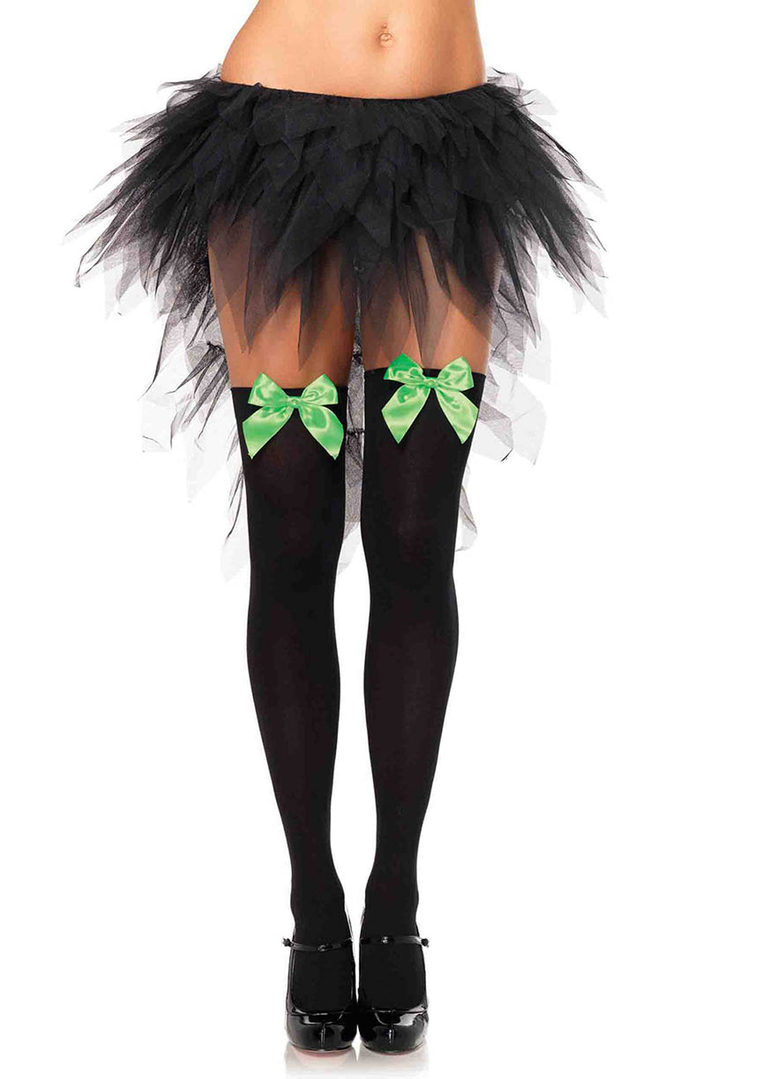 Leg Avenue Nylon Over The Knee W/Bow Stockings 6255