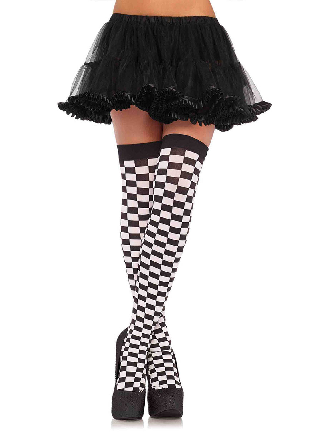 Leg Avenue Checkered Thigh Hi Stockings 6281