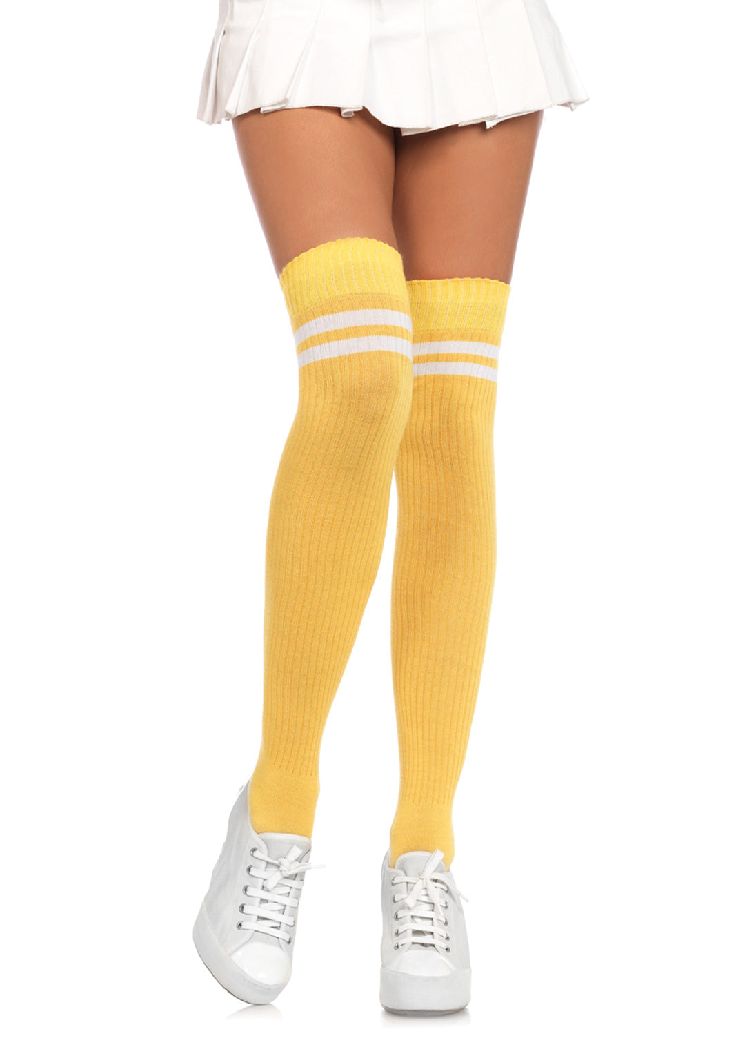 Leg Avenue Ribbed Athletic Thigh Hi Stockings 6919
