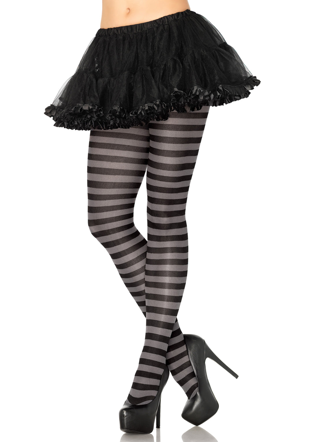 Leg Avenue Nylon Stripe Tights In 12 Colors 7100