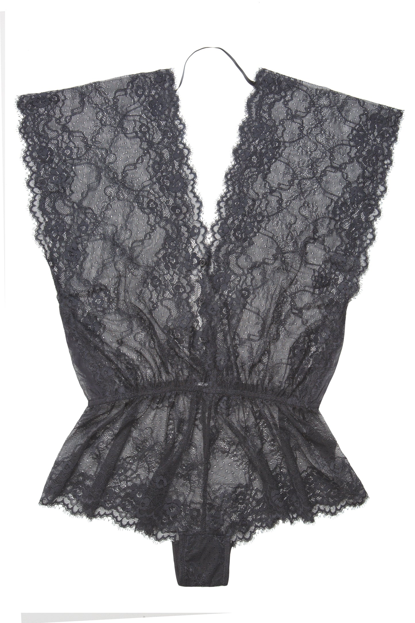 Coquette 7219 Lace V Neck Romper