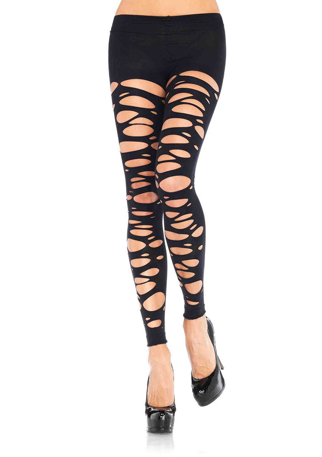 Leg Avenue Tattered Footless Tights 7306