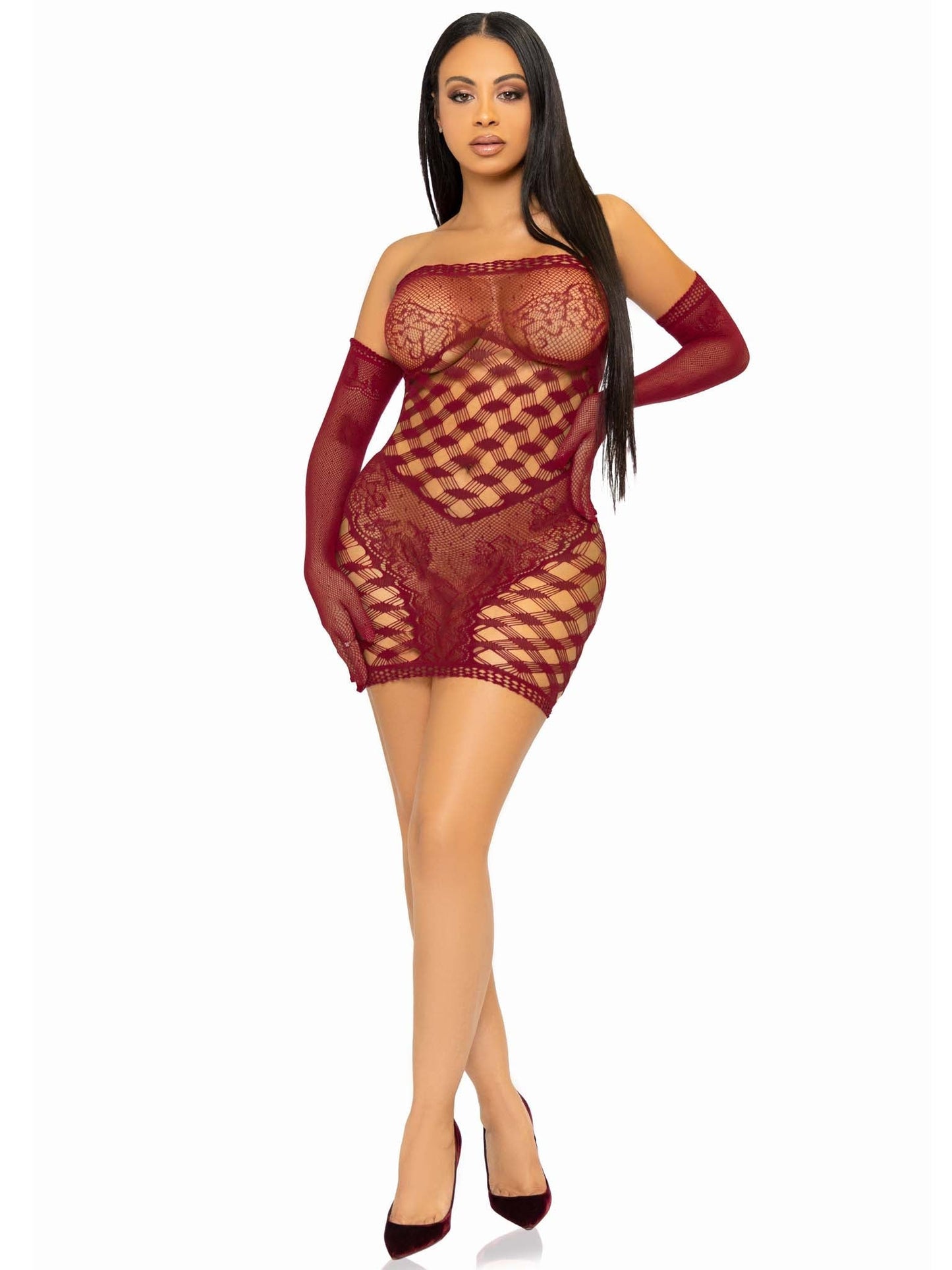 Leg Avenue 86136 2 Pc Hardcore Net Tube Dress