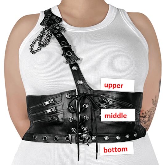 Demonia DA-105 Faux Leather Waist Harness