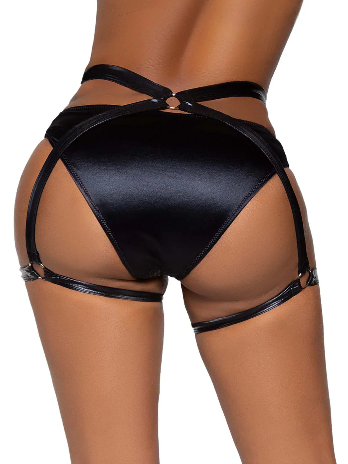 Side Piece Wet Look Butt Harness