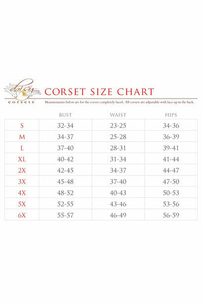 Daisy Double Steel Boned Brown Brocade Curvy Underbust Corset