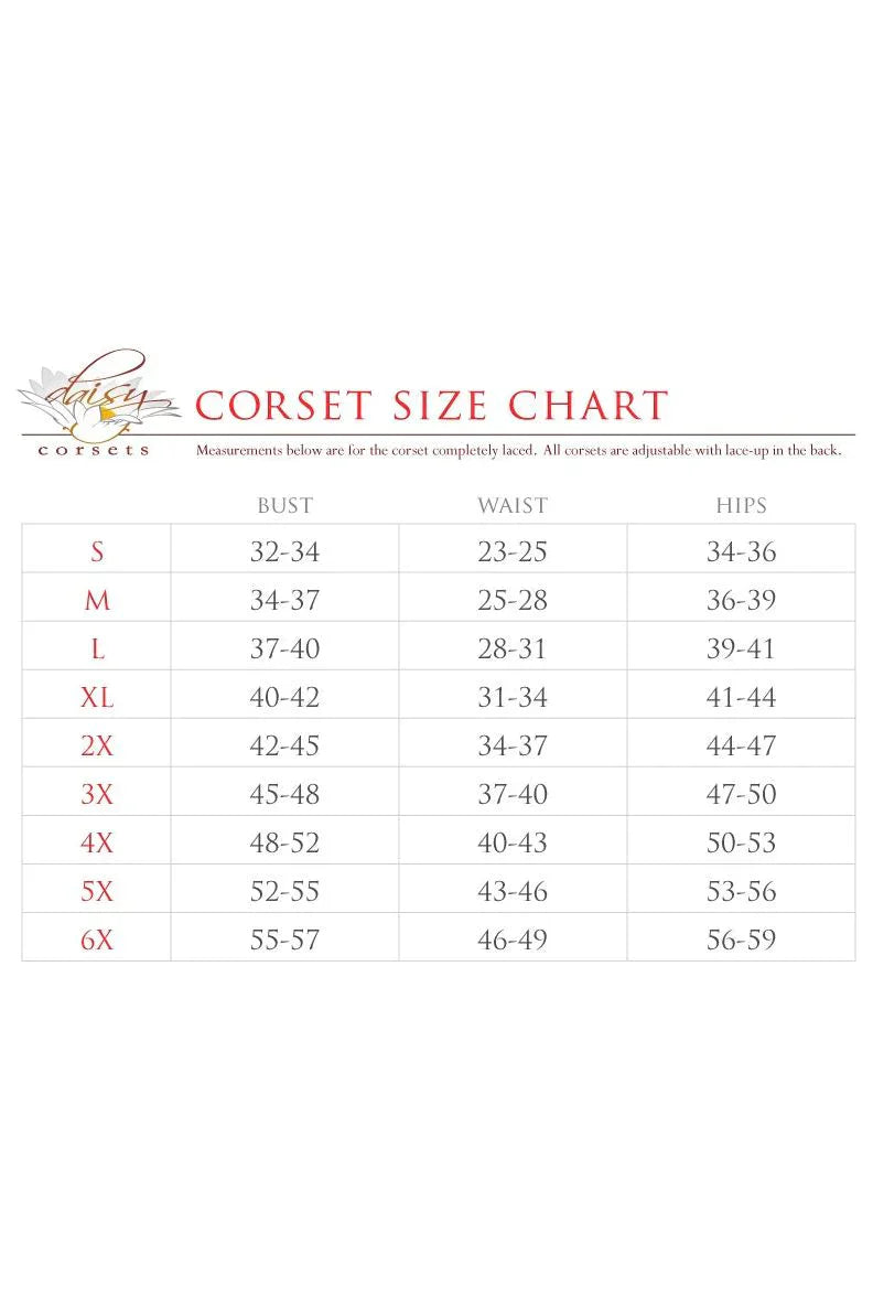 Daisy TD-1199 CURVY Brocade Double Steel Boned Under Bust Corset