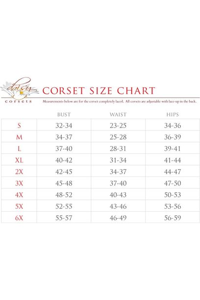 Daisy Steel Boned Black Satin Plunge Neckline Overbust Corset