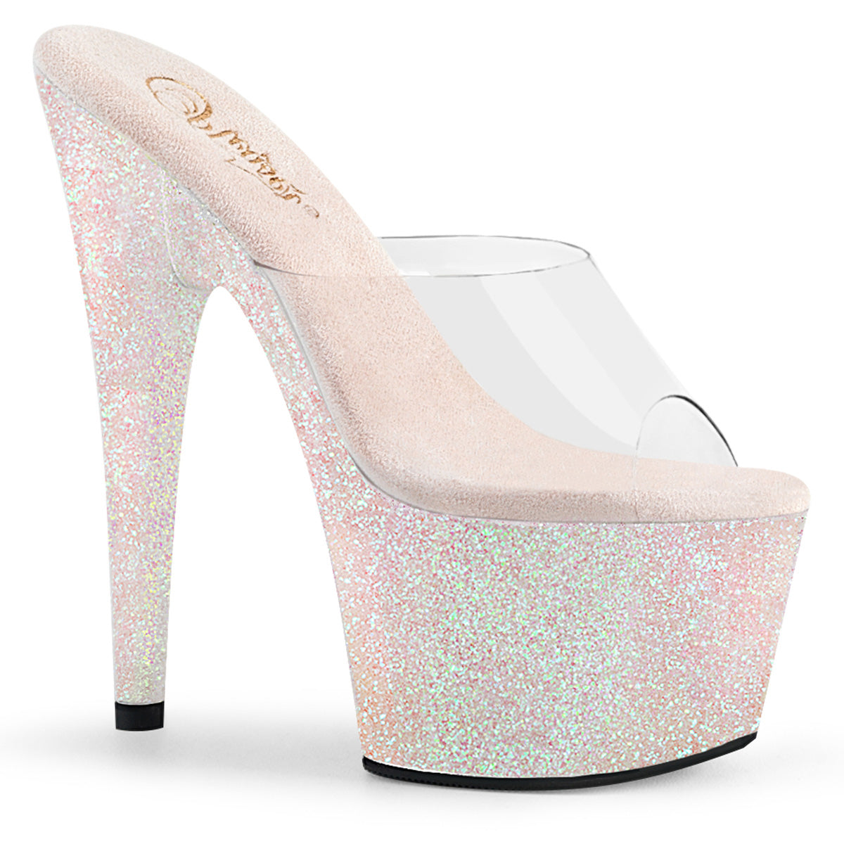 Pleaser Adore-701HMG Mini Glitter Wrapped Platform Slide