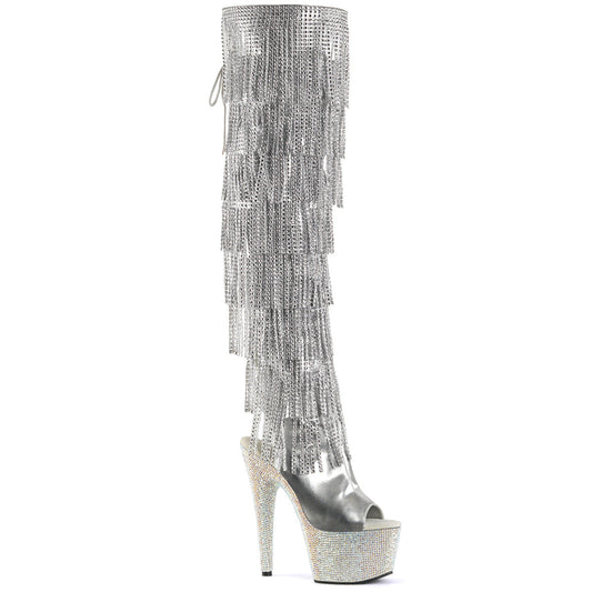 Pleaser Boots Bejeweled-3019RSF-7 Thigh High Boot