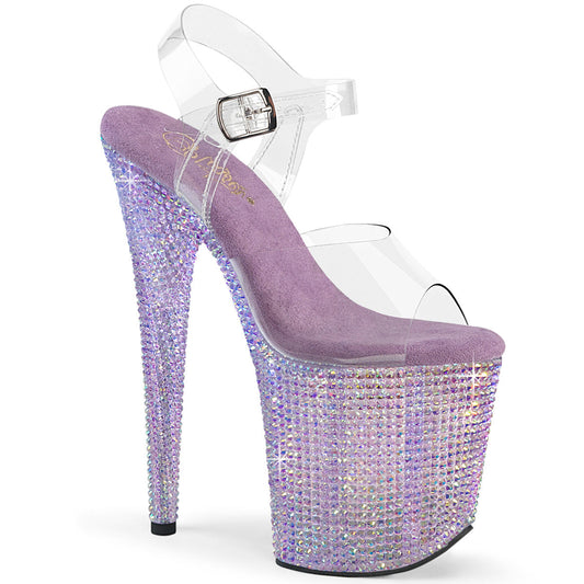 Pleaser Bejeweled-808RRS Rhinestones Encrusted Ankle Strap Sandal