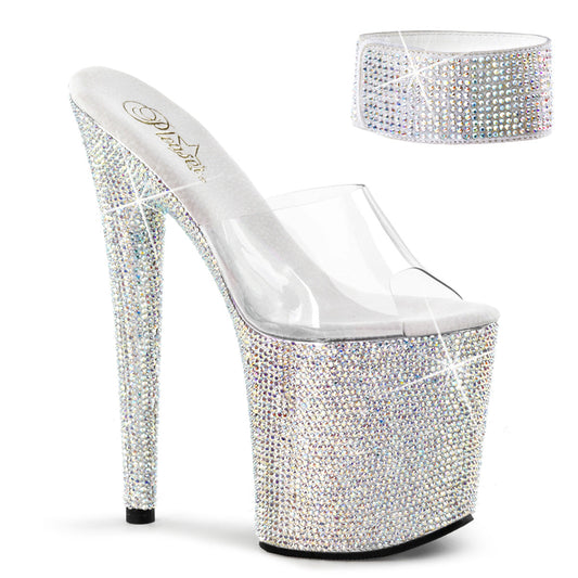 Pleaser Bejeweled-812RS Platform Heel W/Detachable Cuff