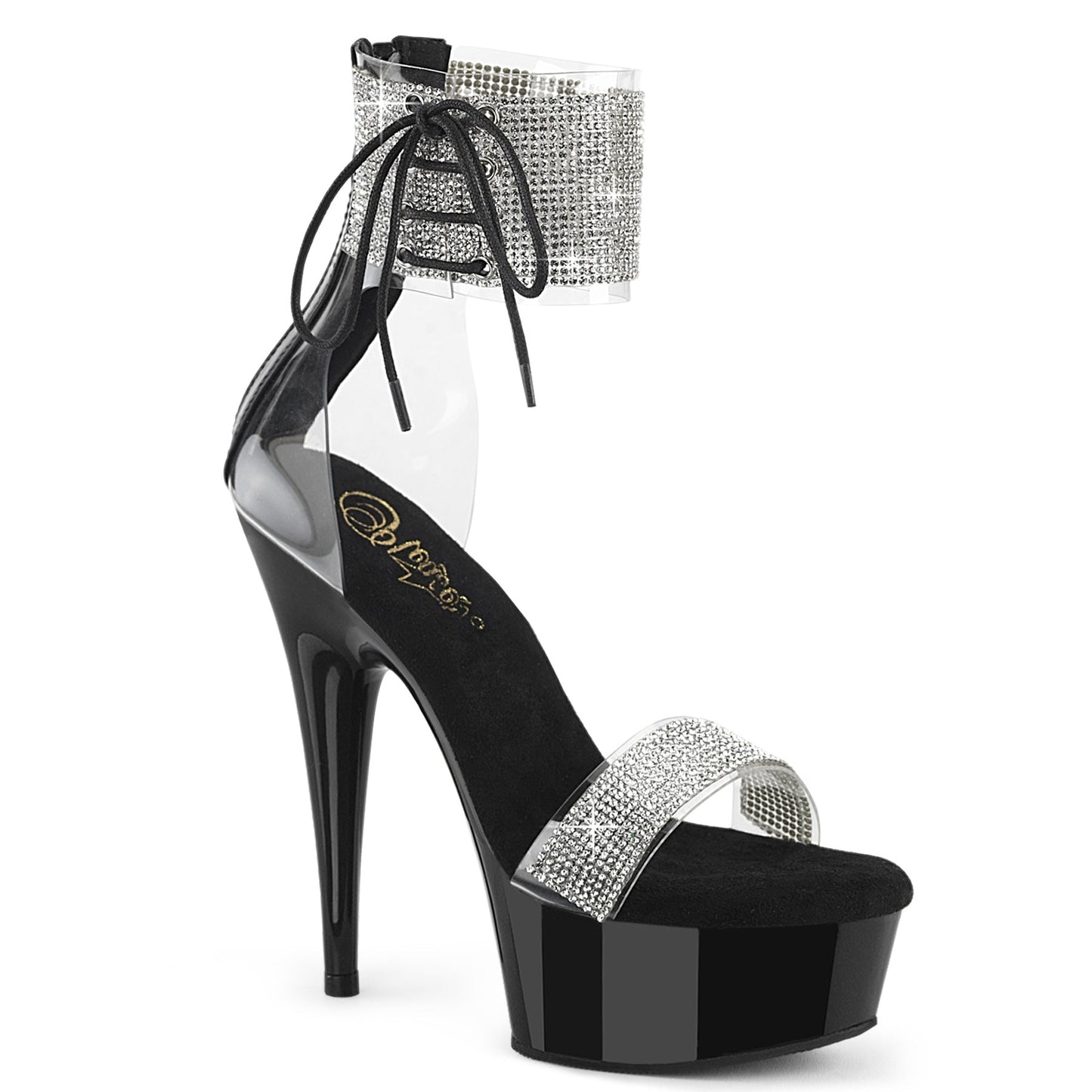 Pleaser Delight-627RS Platform Close Back Ankle Cuff Sandal