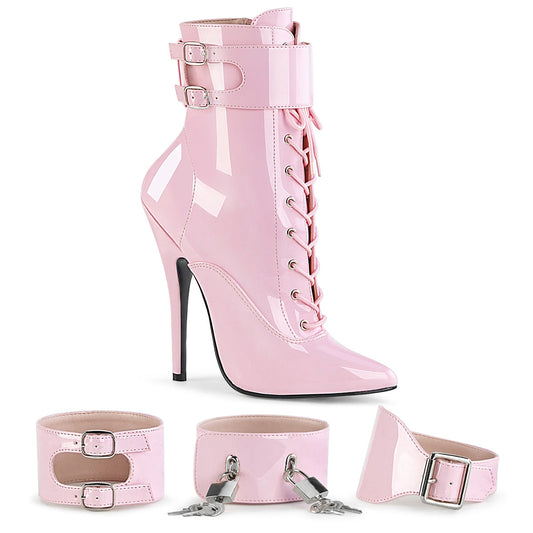 Pleaser Domina-1023 Ankle Boot W/Interchangeable Ankle Cuffs