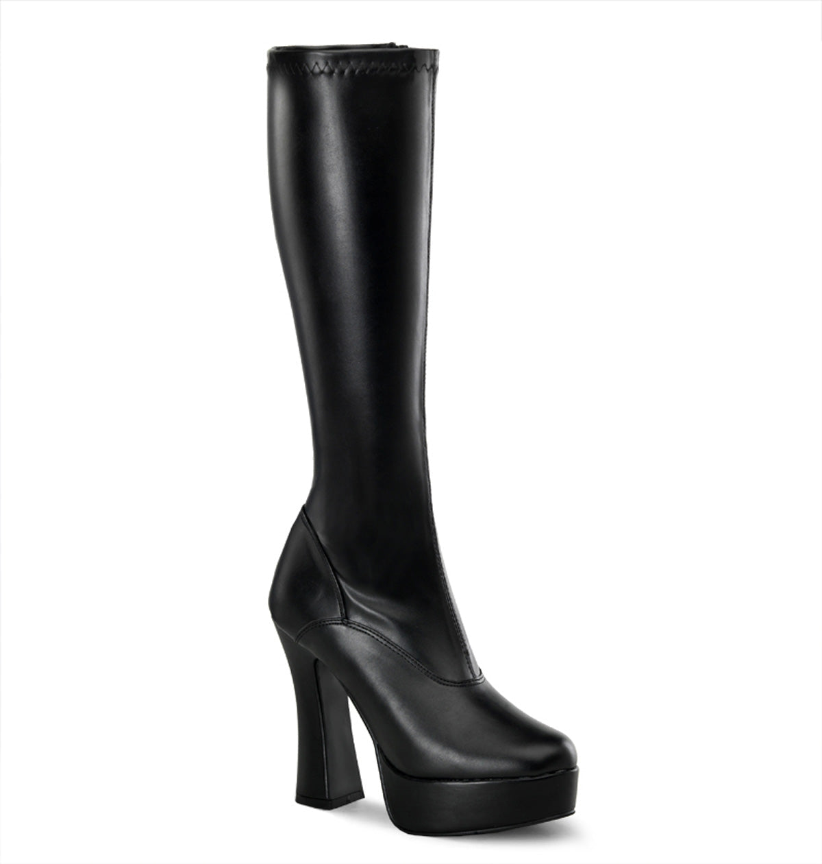 Pleaser Electra-2000Z Knee High Boot W/Side Zipper