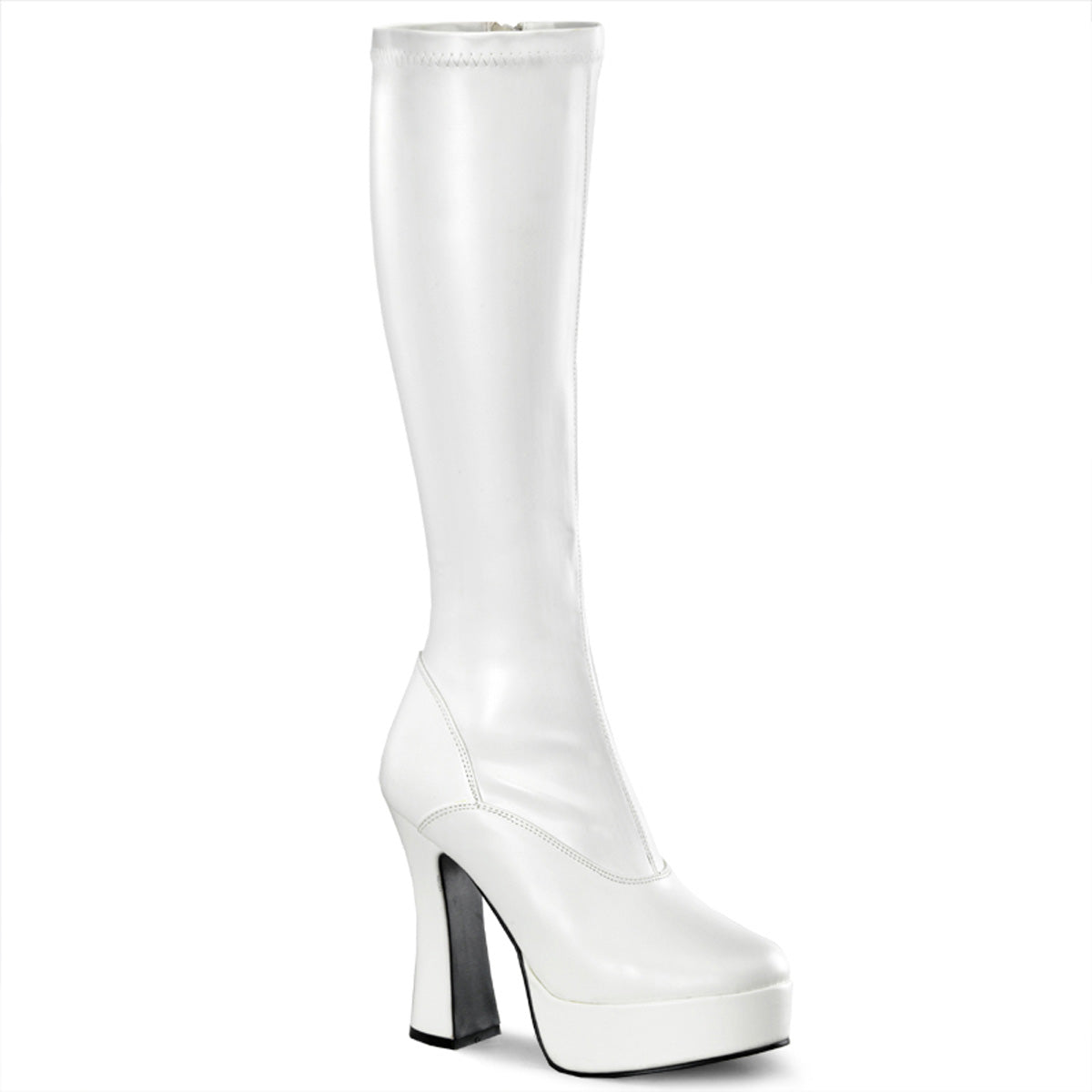 Pleaser Electra-2000Z Knee High Boot W/Side Zipper