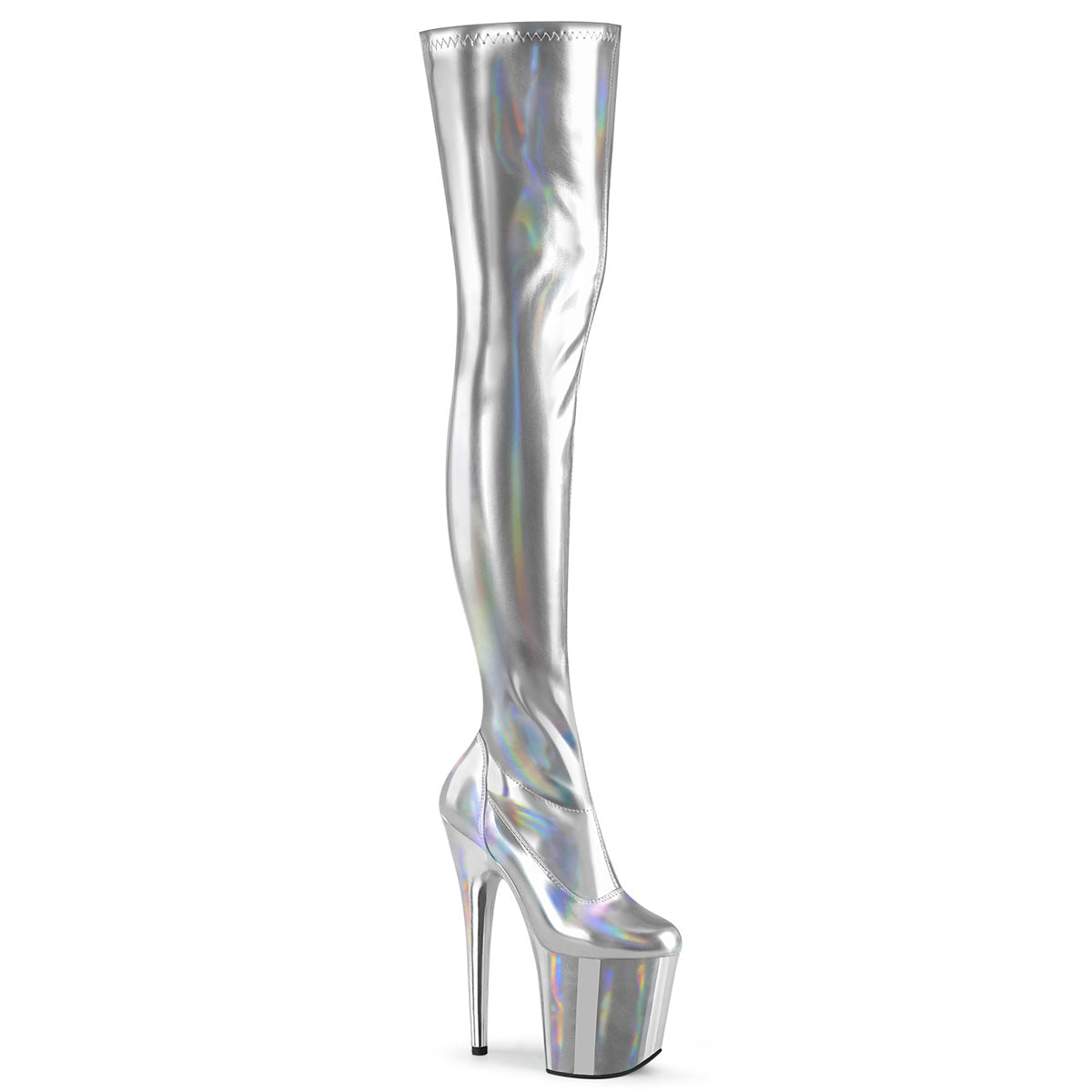 Pleaser Flamingo-3000HWR Stretch Thigh High Boot