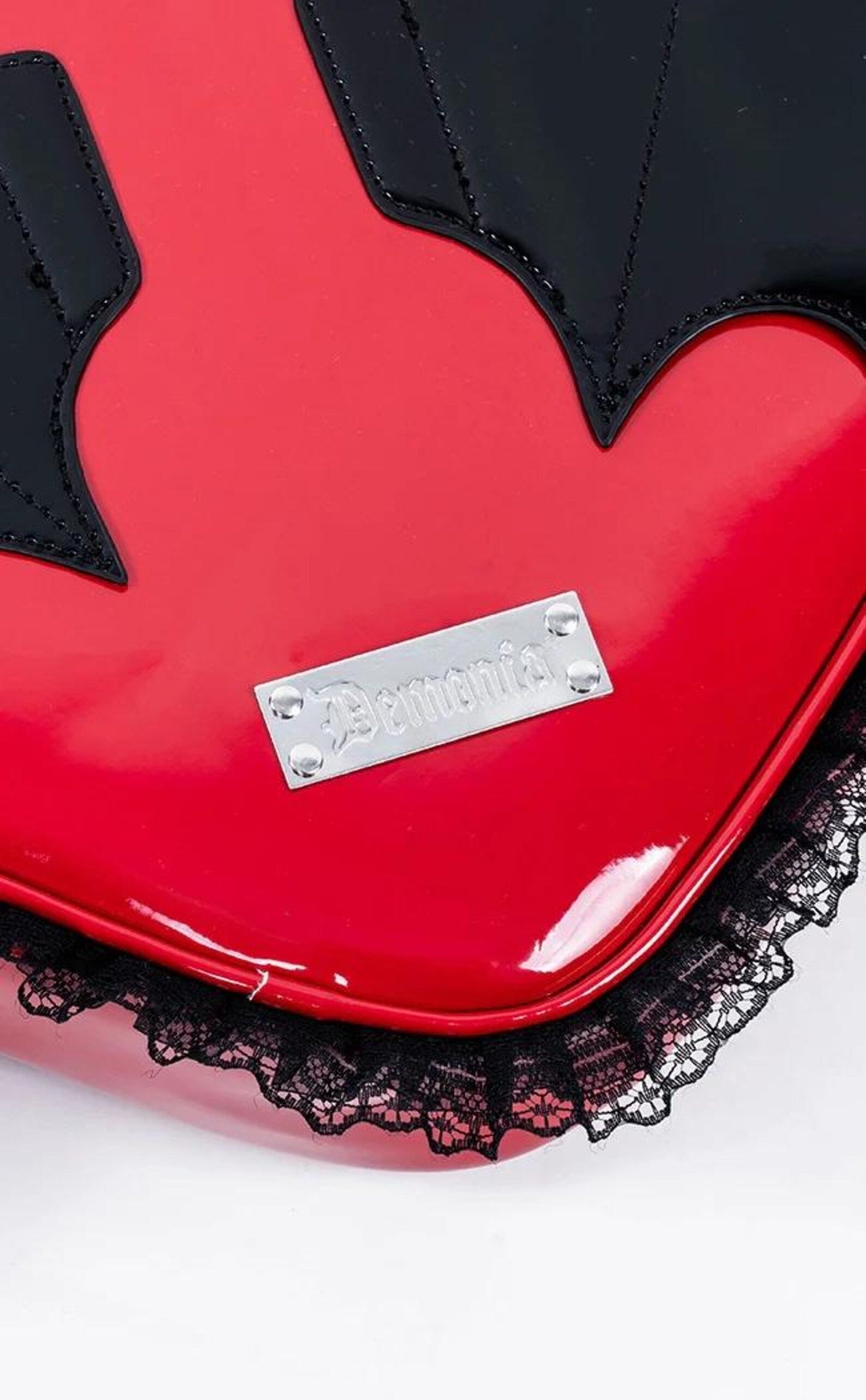 Demonia HB-214 Mini Bat Wing Backpack W/Heart Shaped Metal Plates