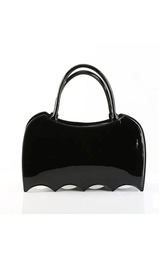 Demonia HB-115 Patent Bat Shaped Handbag