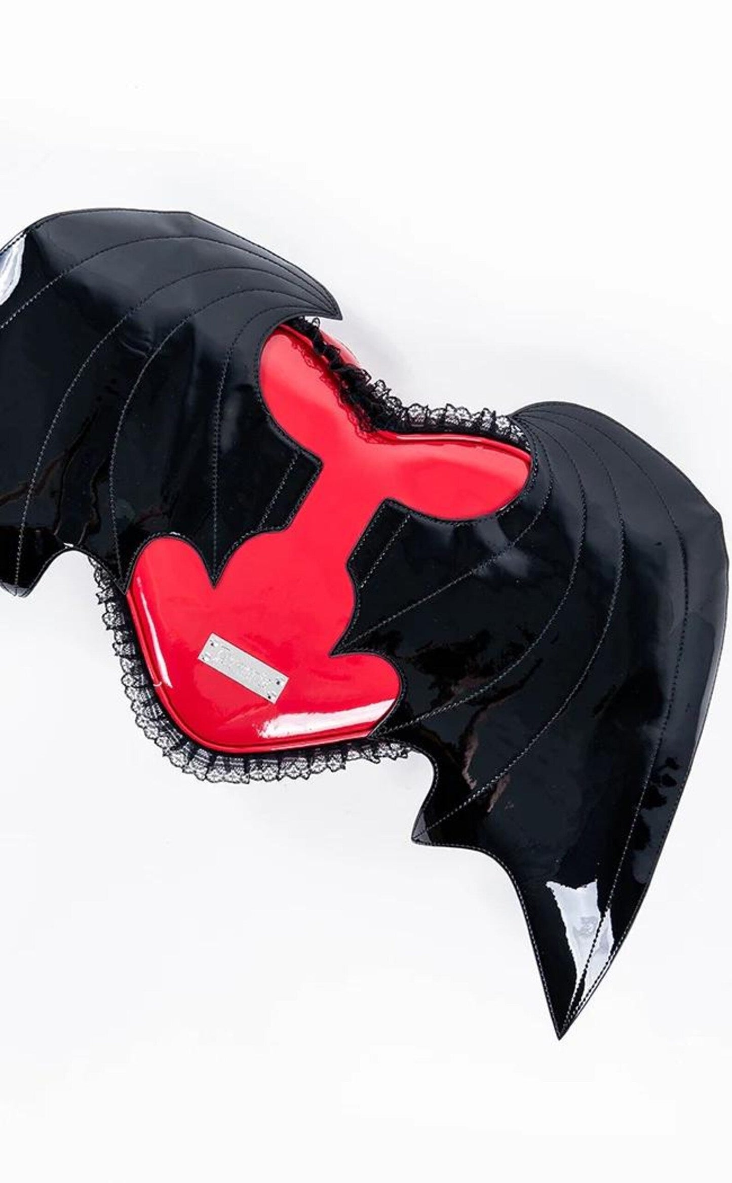 Demonia HB-214 Mini Bat Wing Backpack W/Heart Shaped Metal Plates