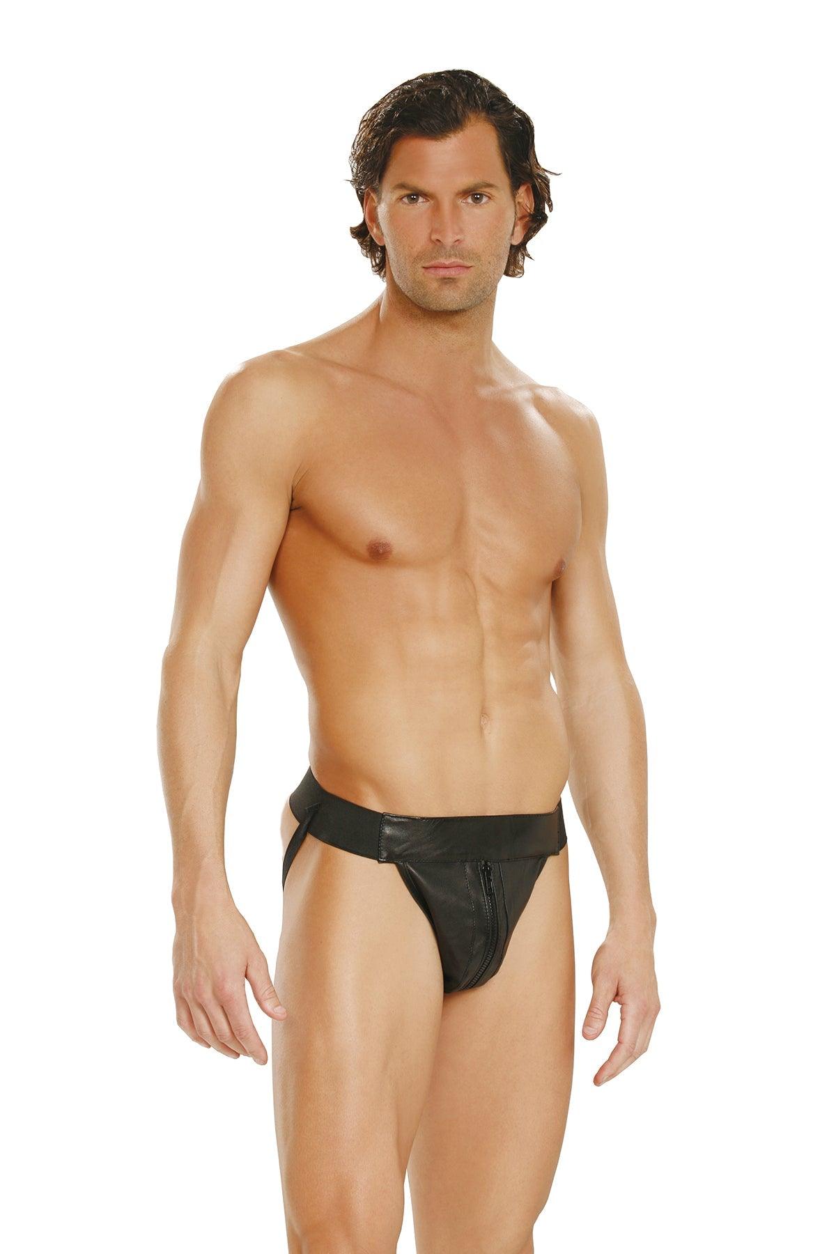 Elegant Moments Men's Leather Jock Strap EML9995