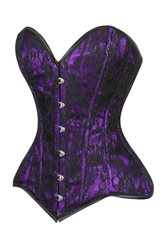 Daisy Lace Overbust Corset Sweetheart Neckline Busk Closure