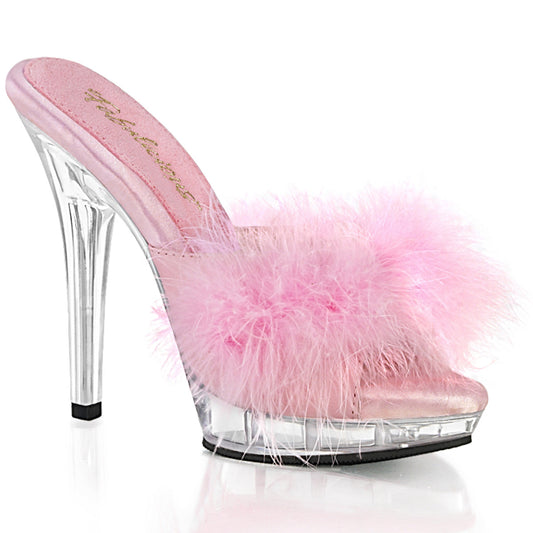 Pleaser Lip-101-8 Marabou Slipper