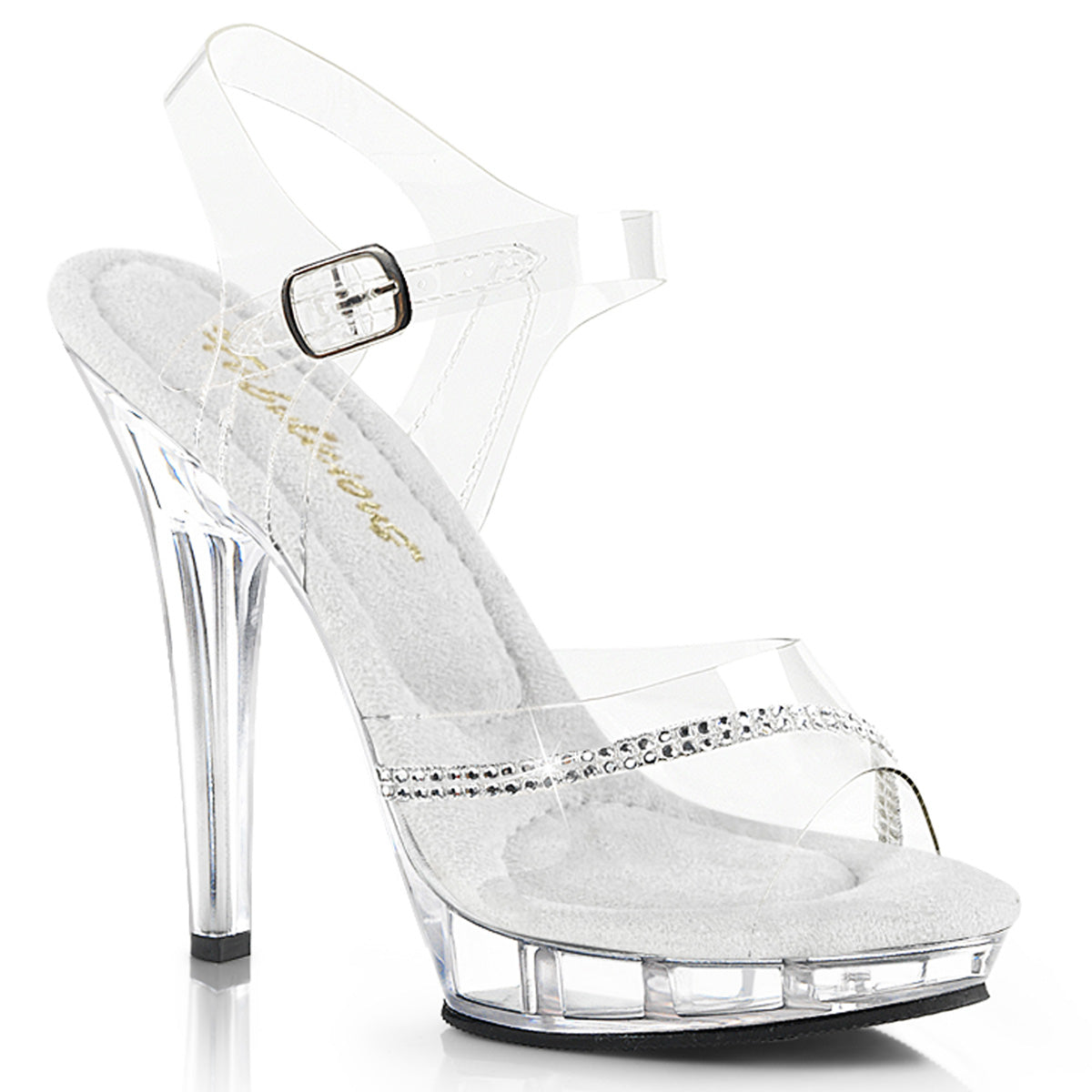 Pleaser Lip-108R Platform Ankle Strap Sandal