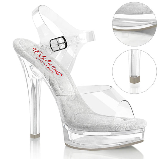 Pleaser Majesty-508 Comfort Width Ankle Strap Sandal