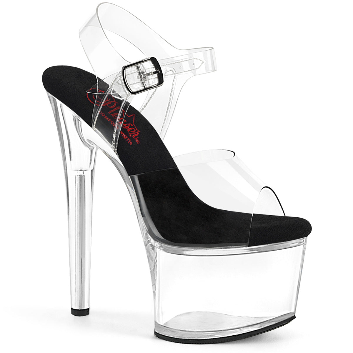 Pleaser Passion-708 Comfort Width Ankle Strap Sandal