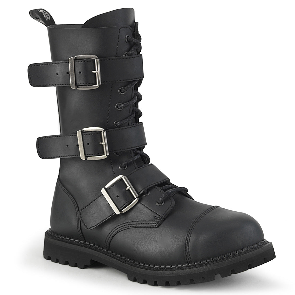 Demonia Riot-12BK Unisex Steel Toe Ankle Boot