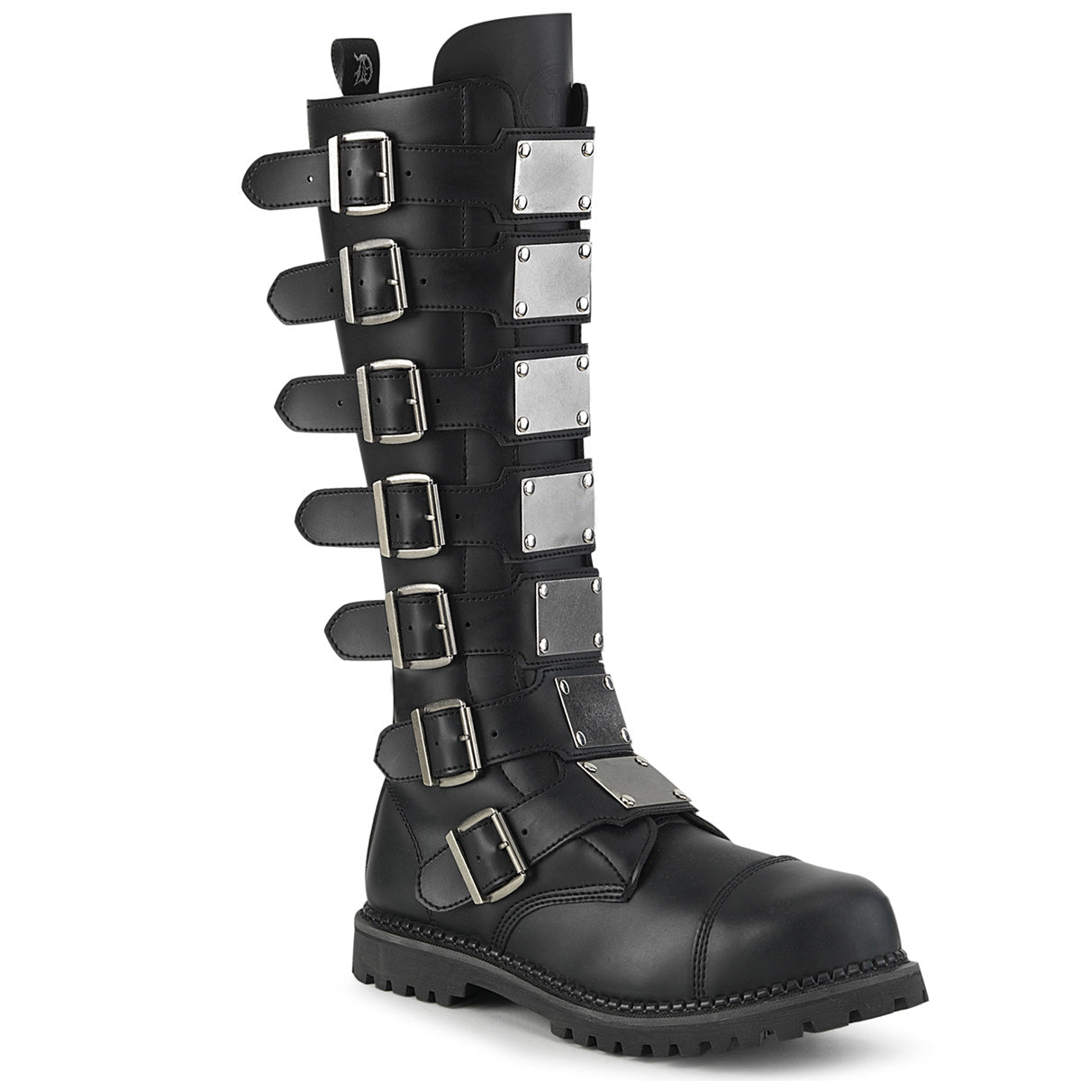 Demonia Riot-21MP Men's Steel Toe Multi Buckle Knee Boot