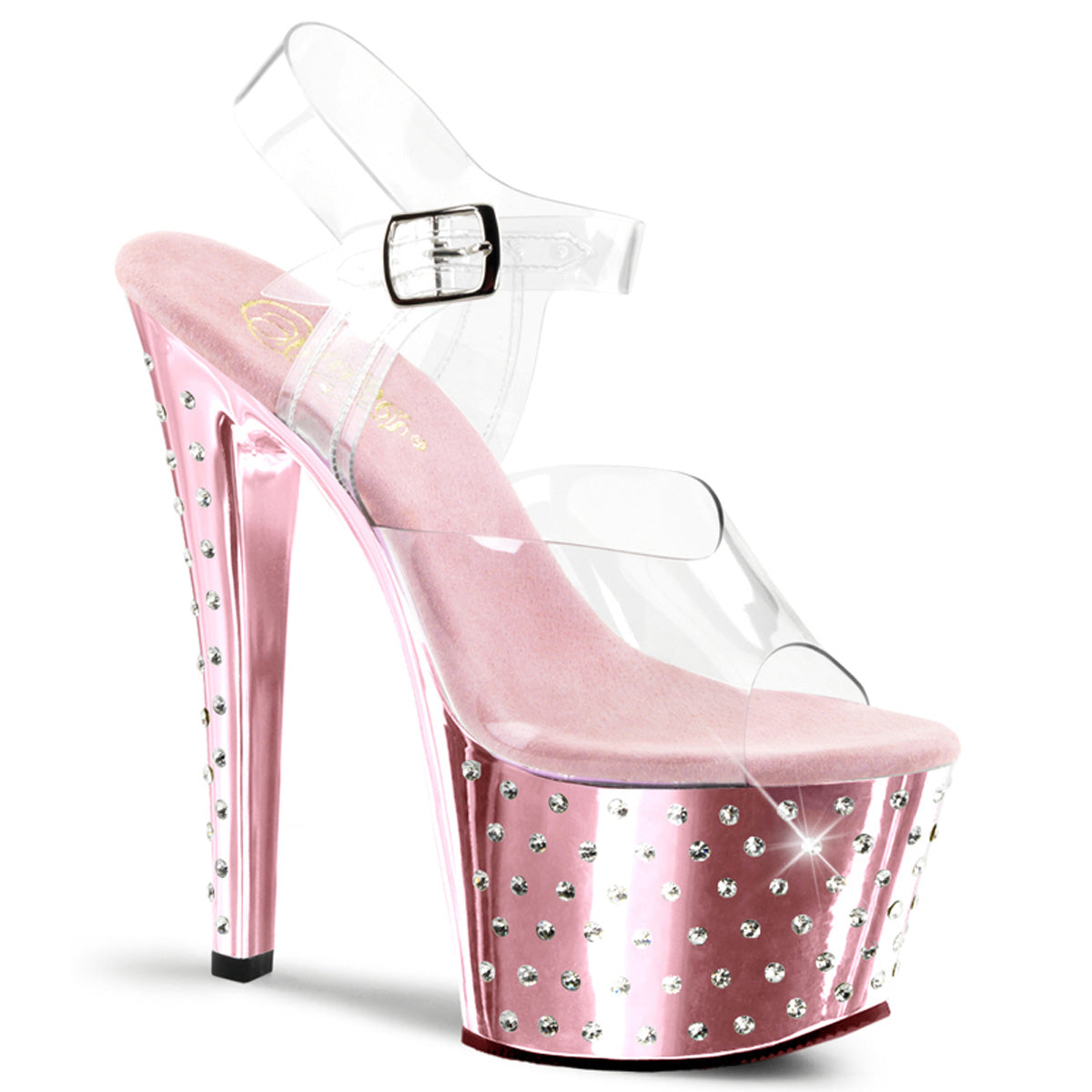 Pleaser Stardust-708 R/S Studded Platform Sandal