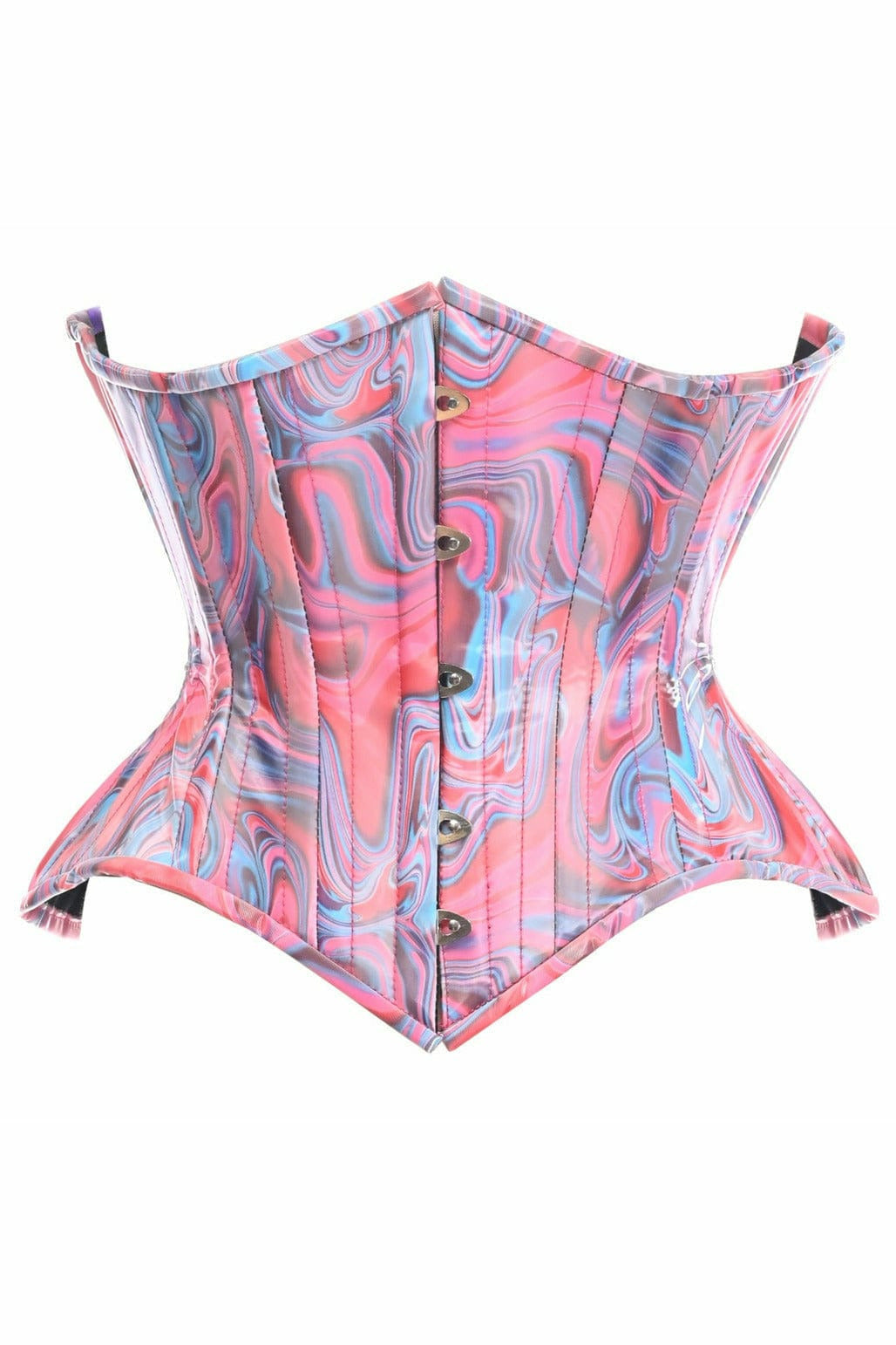Daisy TD-1844 Retro Swirl Steel Boned Curvy Cut Underbust Cincher Corset