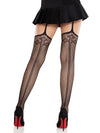 Sinful Fishnet Garter Belt Stockings