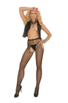Elegant Moments Fishnet Suspender Pantyhose EM1711B