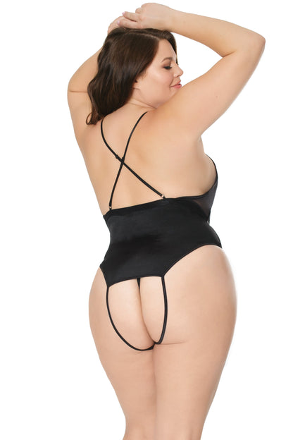 Coquette 20311 Sheer Crotchless Teddy