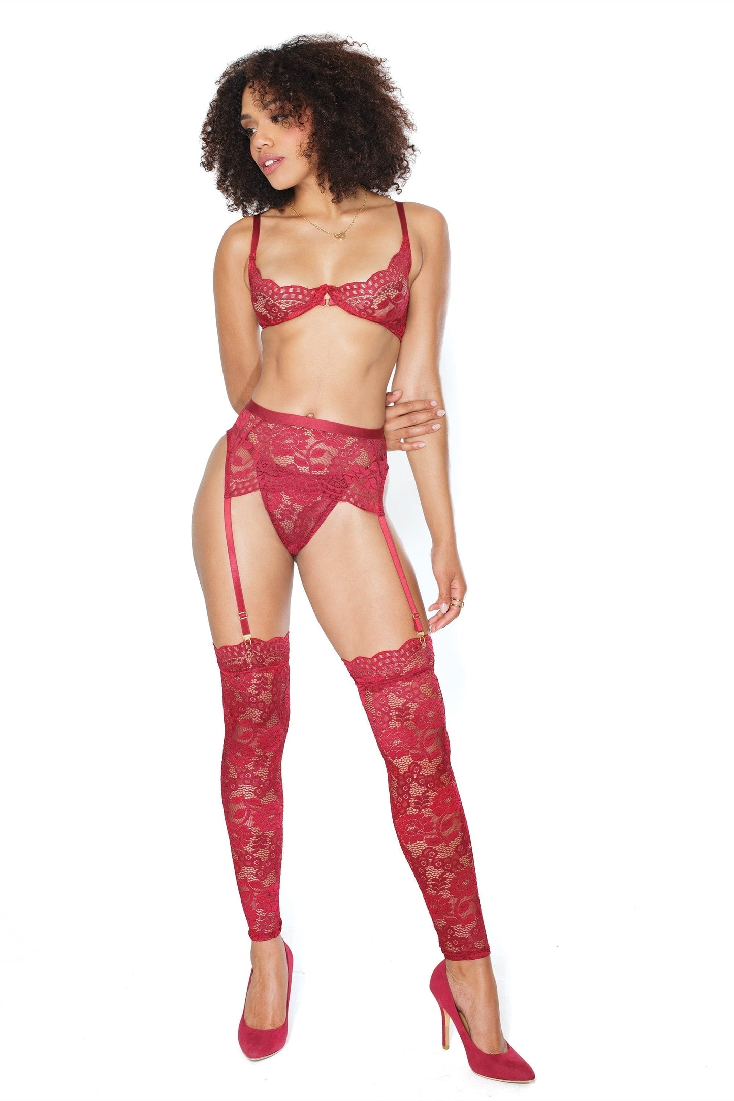 Coquette 22114 Floral Lace Bra & Panty Set