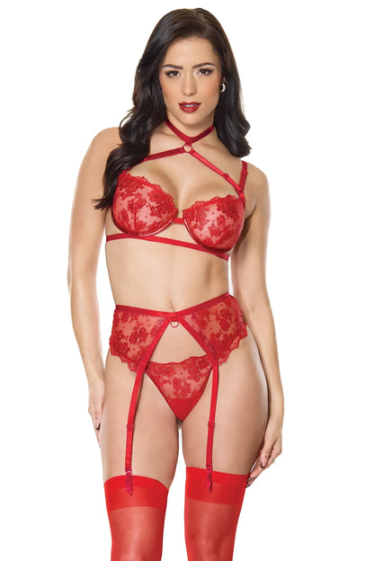 Scarlette Bra, Garter Belt & G-String