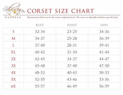 Daisy Corsets LV-404 Size Small Navy Blue Front Zipper Corset 