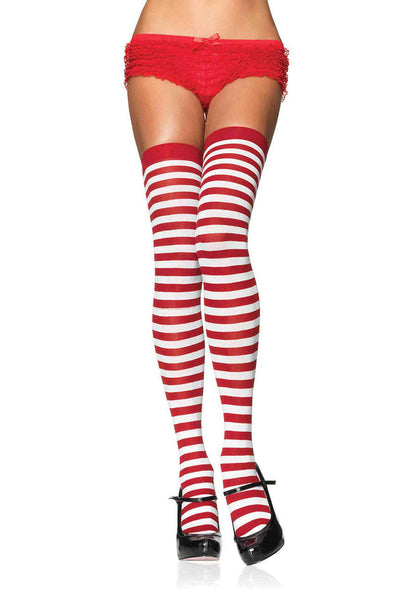Leg Avenue  Nylon Stocking W/ Stripe Stockings  6005